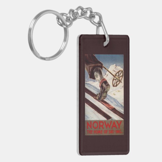 Noorwegen - Het startpunt van de Skiing Sleutelhanger (Voorkant Links)