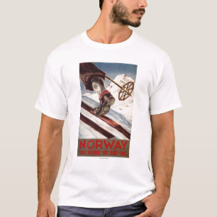 Noorwegen - Het startpunt van de Skiing T-shirt