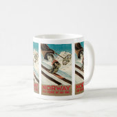 Noorwegen ~ Het startpunt van Skiing Koffiemok (Voorkant rechts)