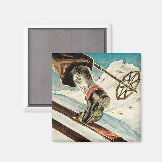 Noorwegen ~ Het startpunt van Skiing Magneet (Voorkant / Achterkant)