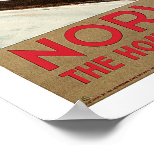 Noorwegen ~ Het startpunt van Skiing Poster (Hoek)