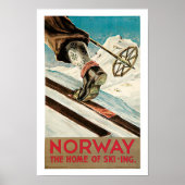 Noorwegen ~ Het startpunt van Skiing Poster (Voorkant)