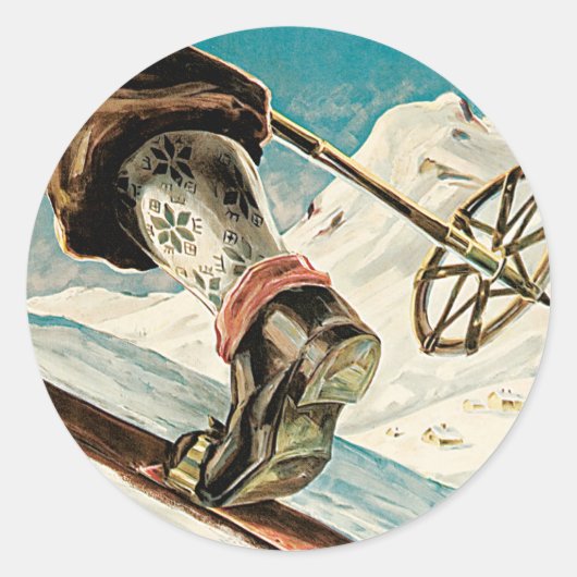Noorwegen ~ Het startpunt van Skiing Ronde Sticker (Voorkant)