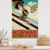 Noorwegen, het tehuis van het Poster van de skirei (Keuken)