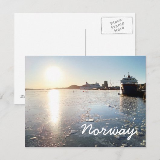 Noorwegen Ice Briefkaart (Voorkant / Achterkant)
