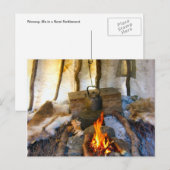 Noorwegen, in een Sami-tent, Lapland Briefkaart (Voorkant / Achterkant)
