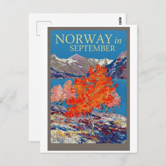 Noorwegen in september briefkaart (Voorkant / Achterkant)