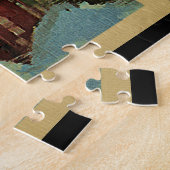 Noorwegen Jigzaag Puzzle Vintage Travel Legpuzzel (Zijkant)