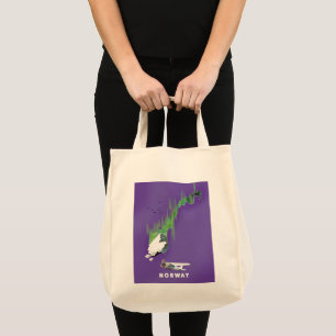 Noorwegen kaart geïllustreerde print poster. tote bag
