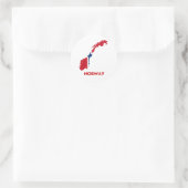 NOORWEGEN KAART RONDE STICKER (Tas)