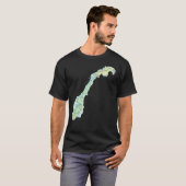 Noorwegen Kaart T-shirt (Voorkant volledig)