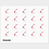 NOORWEGEN KAART VIERKANTE STICKER (Vel)