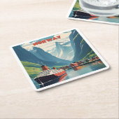 Noorwegen Kartonnen Onderzetters (Schuin)