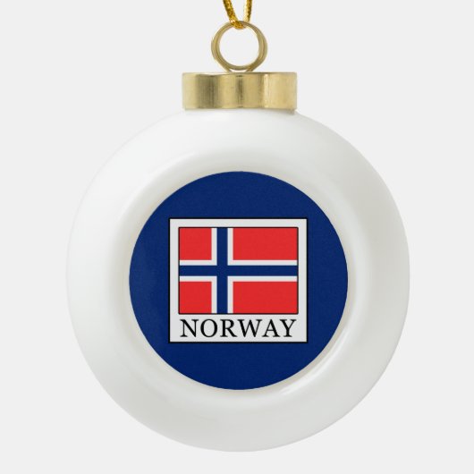 Noorwegen Keramische Bal Ornament (Voorkant)