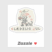  Noorwegen Kerst Glaedelig Jul Sticker (Vel)