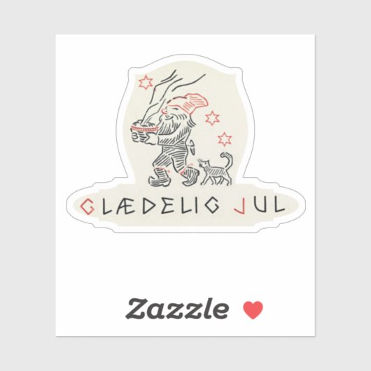  Noorwegen Kerst Glaedelig Jul Sticker (Vel)