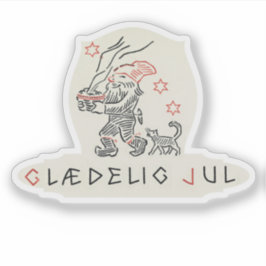  Noorwegen Kerst Glaedelig Jul Sticker