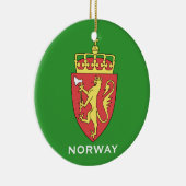 NOORWEGEN* kerstversiering Keramisch Ornament (Rechts)