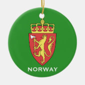NOORWEGEN* kerstversiering Keramisch Ornament (Voorkant)