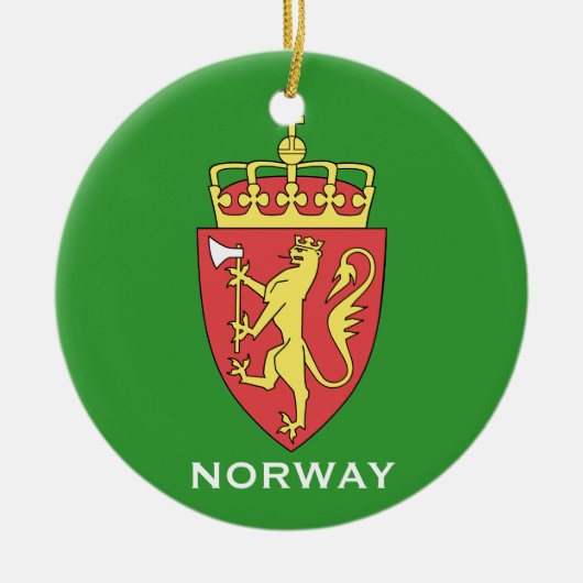 NOORWEGEN* kerstversiering Keramisch Ornament (Voorkant)