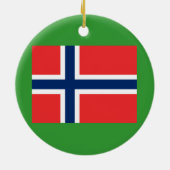 NOORWEGEN* kerstversiering Keramisch Ornament (Achterkant)