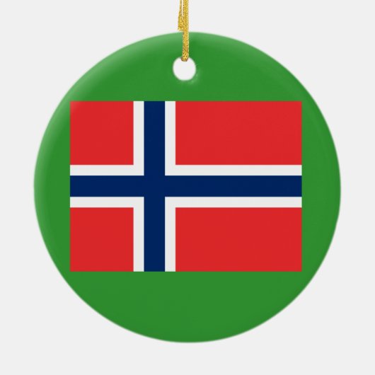 NOORWEGEN* kerstversiering Keramisch Ornament (Achterkant)