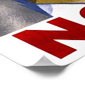 Noorwegen, koppel in wintervakantie, ski, vintage poster (Hoek)