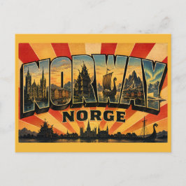 Noorwegen Land Vintage Briefkaart