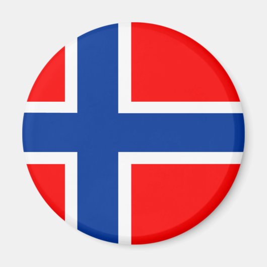 noorwegen land vlag natie symbool magneet (Voorkant)