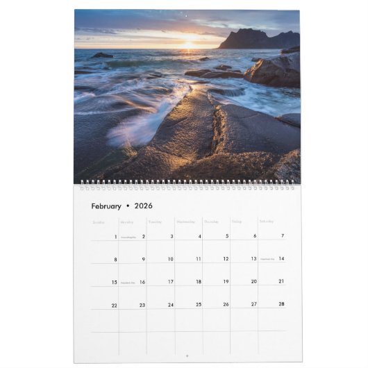 Noorwegen Landschap 2026 Kalender (Feb 2026)