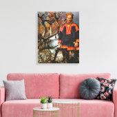  Noorwegen, Lapland, Sami en rendieren Canvas Afdruk (Insitu (Woonkamer))