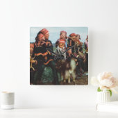  Noorwegen, Lapland, Sami-familie 1950 Vierkante Klok (Huis)