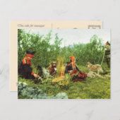  Noorwegen, Lapland, Sami-familieruimte Briefkaart (Voorkant / Achterkant)