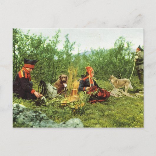  Noorwegen, Lapland, Sami-familieruimte Briefkaart (Voorkant)
