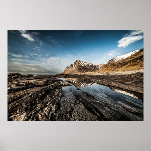 Noorwegen Lofoten eilanden Berg Poster (Voorkant)