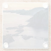 Noorwegen Lofoten Glazen Onderzetter (Achterkant)