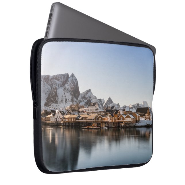 Noorwegen Lofoten Laptop Sleeve (Voorkant Rechts)
