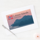 Noorwegen Lofoten Rechthoekige Sticker (Envelop)