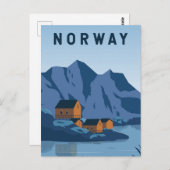 Noorwegen Lofoten Reizen  Kunst Briefkaart (Voorkant / Achterkant)