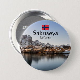 Noorwegen Lofoten Ronde Button 7,6 Cm