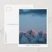 Noorwegen Lyngen Mountains Briefkaart (Voorkant / Achterkant)
