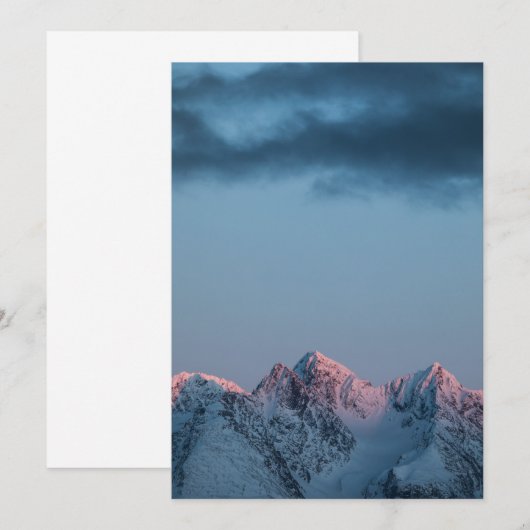 Noorwegen Lyngen Mountains Card (Voorkant / Achterkant)