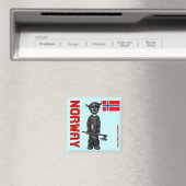 Noorwegen magneet met grappige viking (Insitu (Vaatwasser))