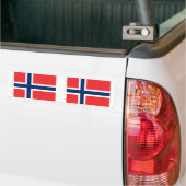 Noorwegen met porties, vlag Noorwegen Bumpersticker (Op Truck)