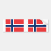 Noorwegen met porties, vlag Noorwegen Bumpersticker (Voorkant)