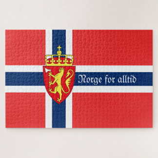 Noorwegen, met wapenschild, Norge voor alltid Legpuzzel