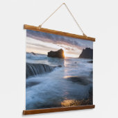 Noorwegen Midnight Sun Hangend Wandkleed (Gebogen)