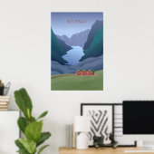 Noorwegen Minmale Reisposter Poster (Thuiskantoor)