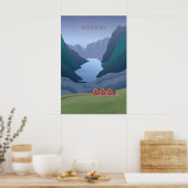 Noorwegen Minmale Reisposter Poster (Keuken)