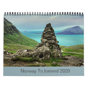 Noorwegen naar IJsland 2020 Kalender